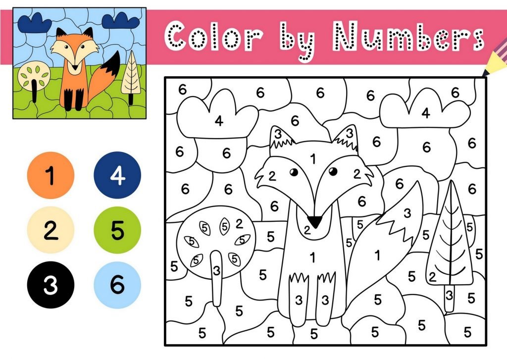 Preschool Worksheets – Color by Number 8 - LessonMakers Unite!